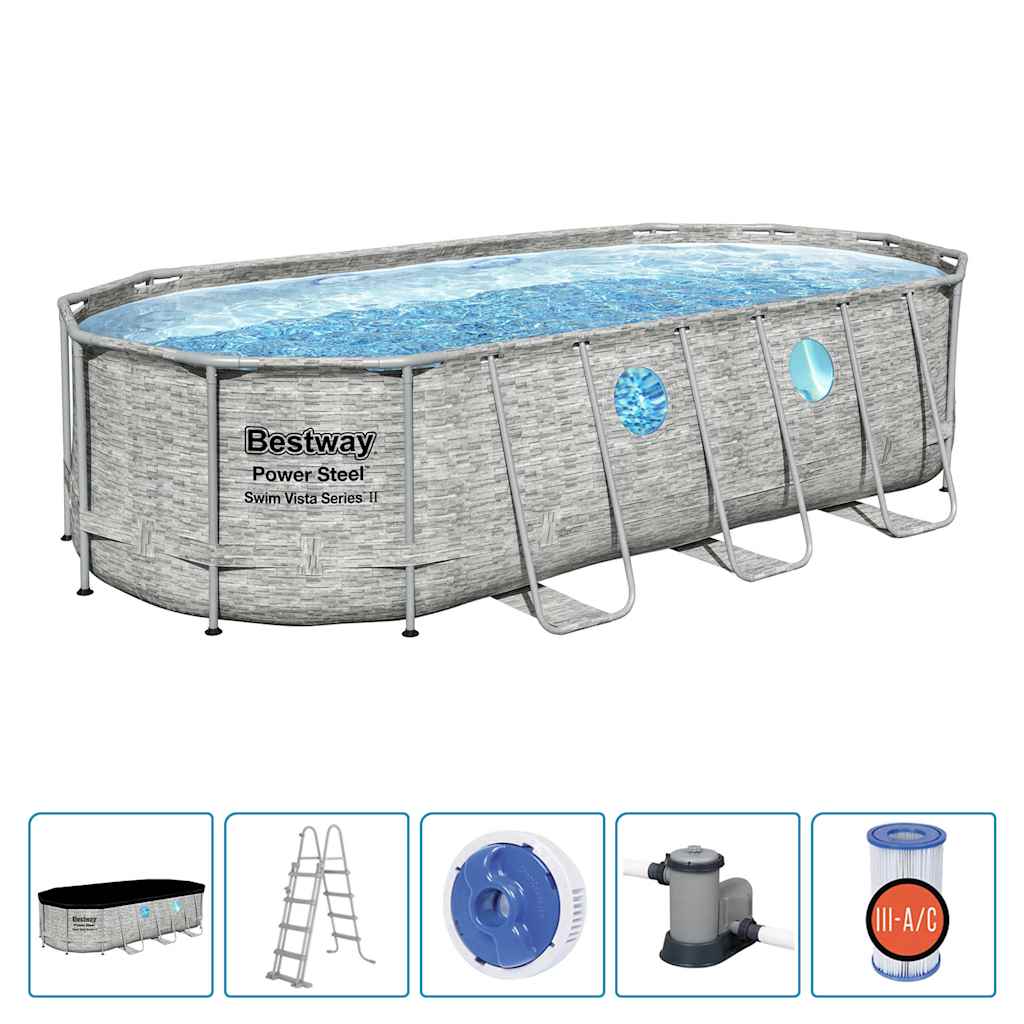 Power Steel Swim Vista Series Pool Set 549x274x122 cm