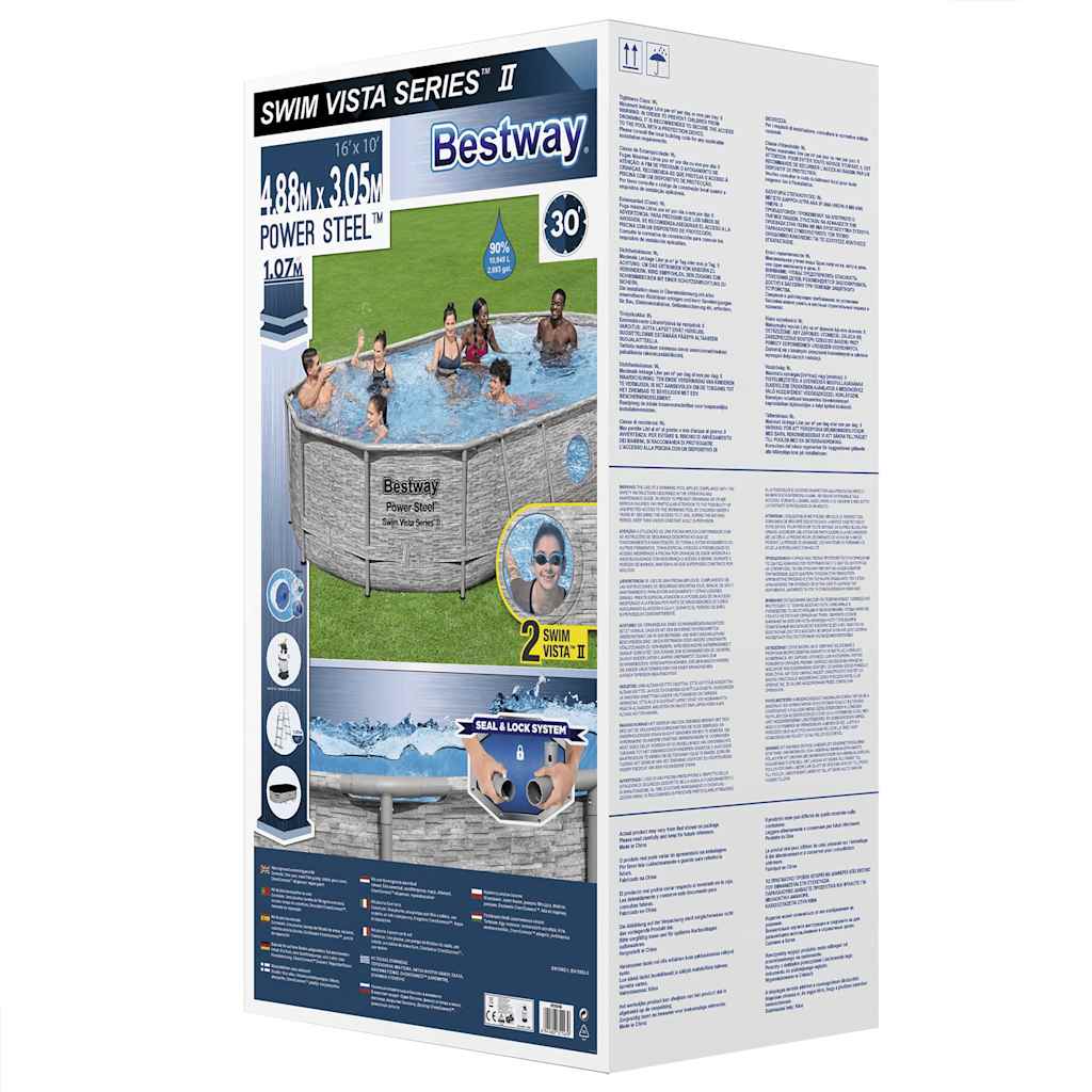 Power Steel Pool-Set 488x305x107 cm