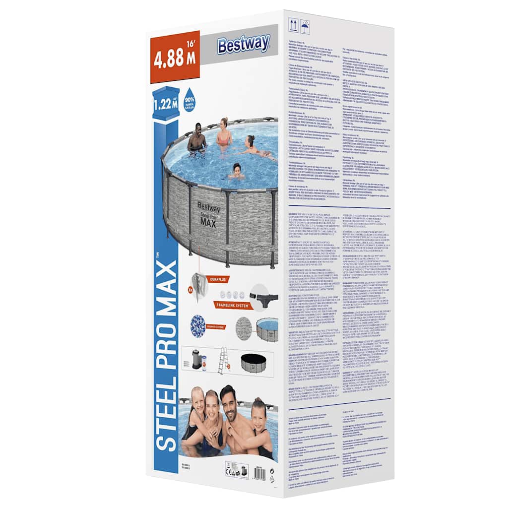 Power Steel Swimming Pool Rund 488x122 cm