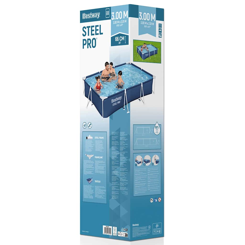 Steel Pro Swimming Pool 300x201x66 cm