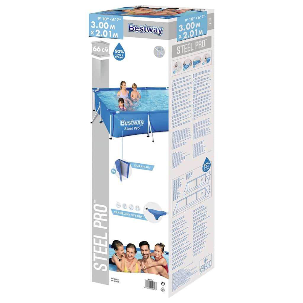 Steel Pro Swimming Pool 300x201x66 cm