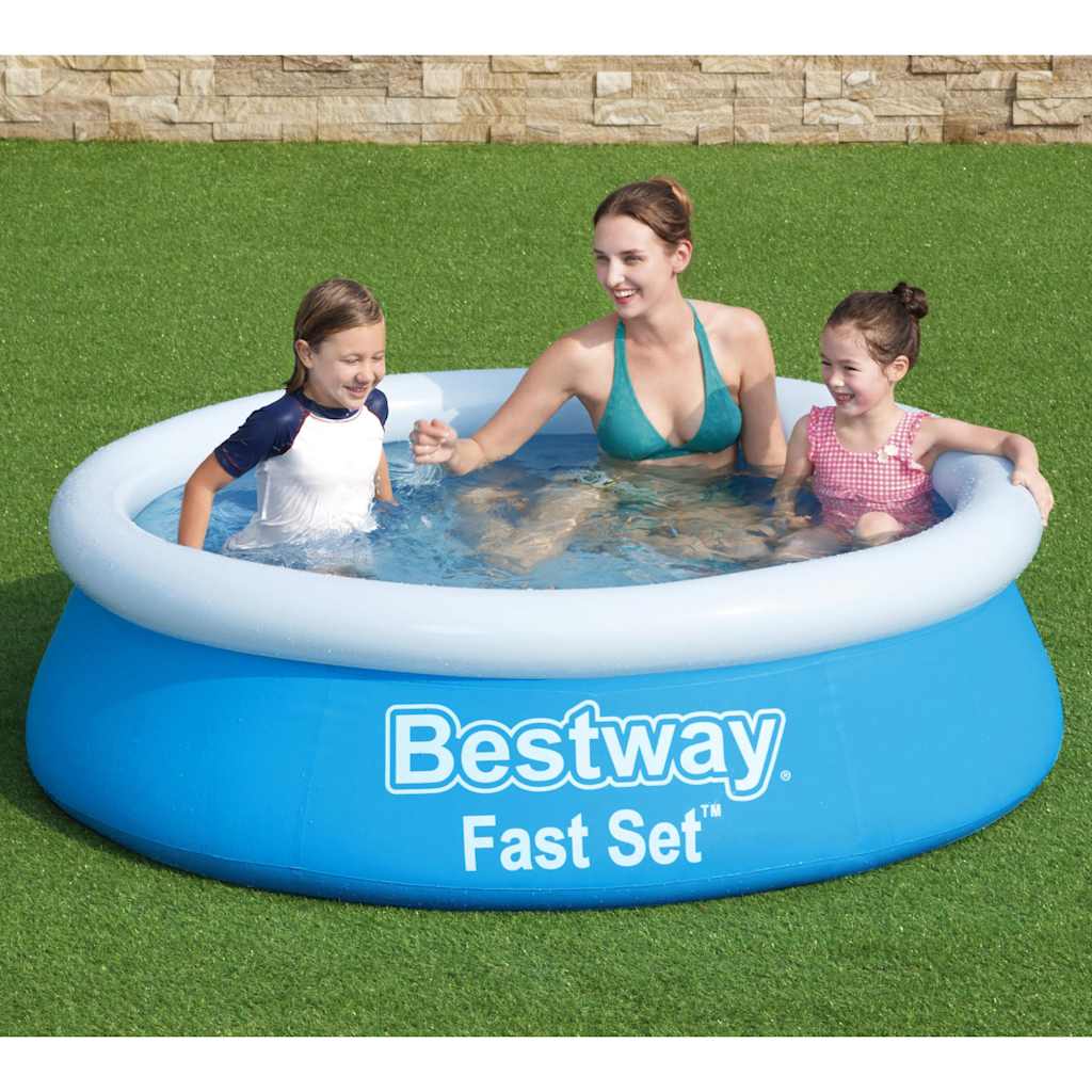 Fast Set Aufblasbarer Pool Rund 183x51 cm Blau
