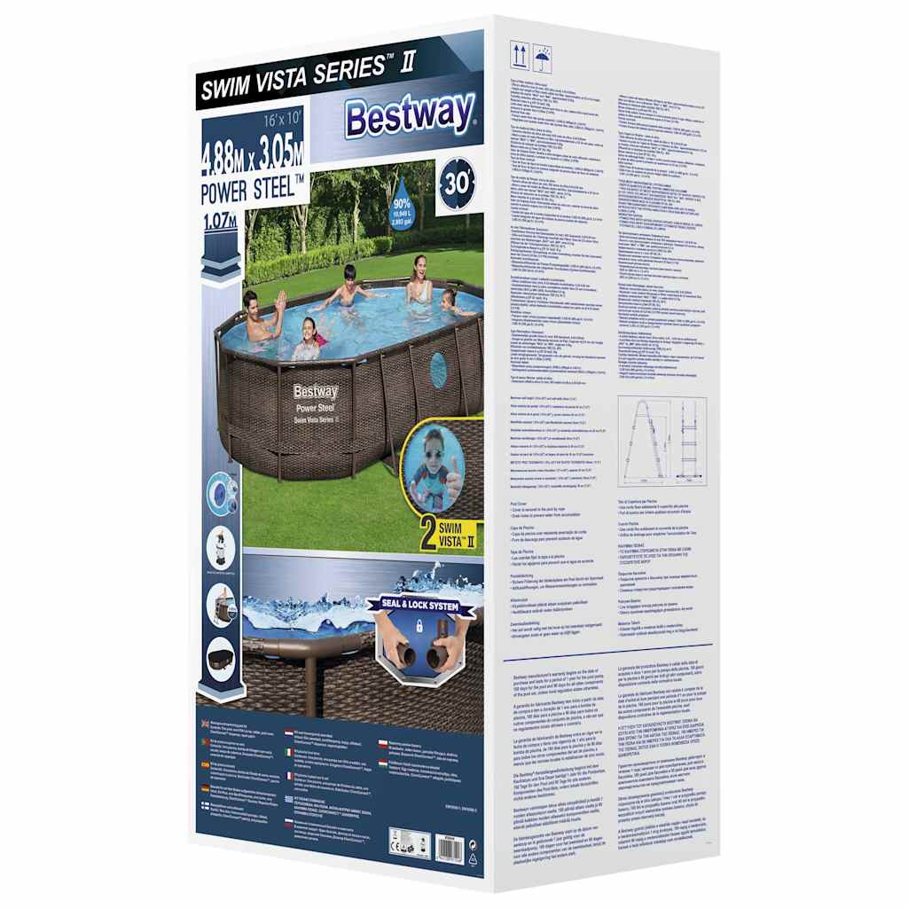 Power Steel Pool-Set 488x305x107 cm