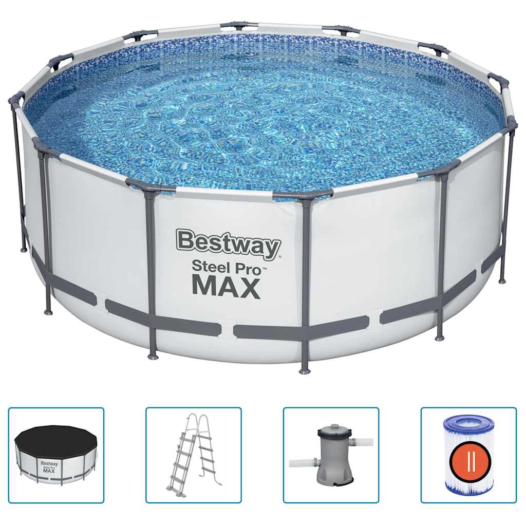Steel Pro MAX Swimmingpool-Set Rund 366x122 cm