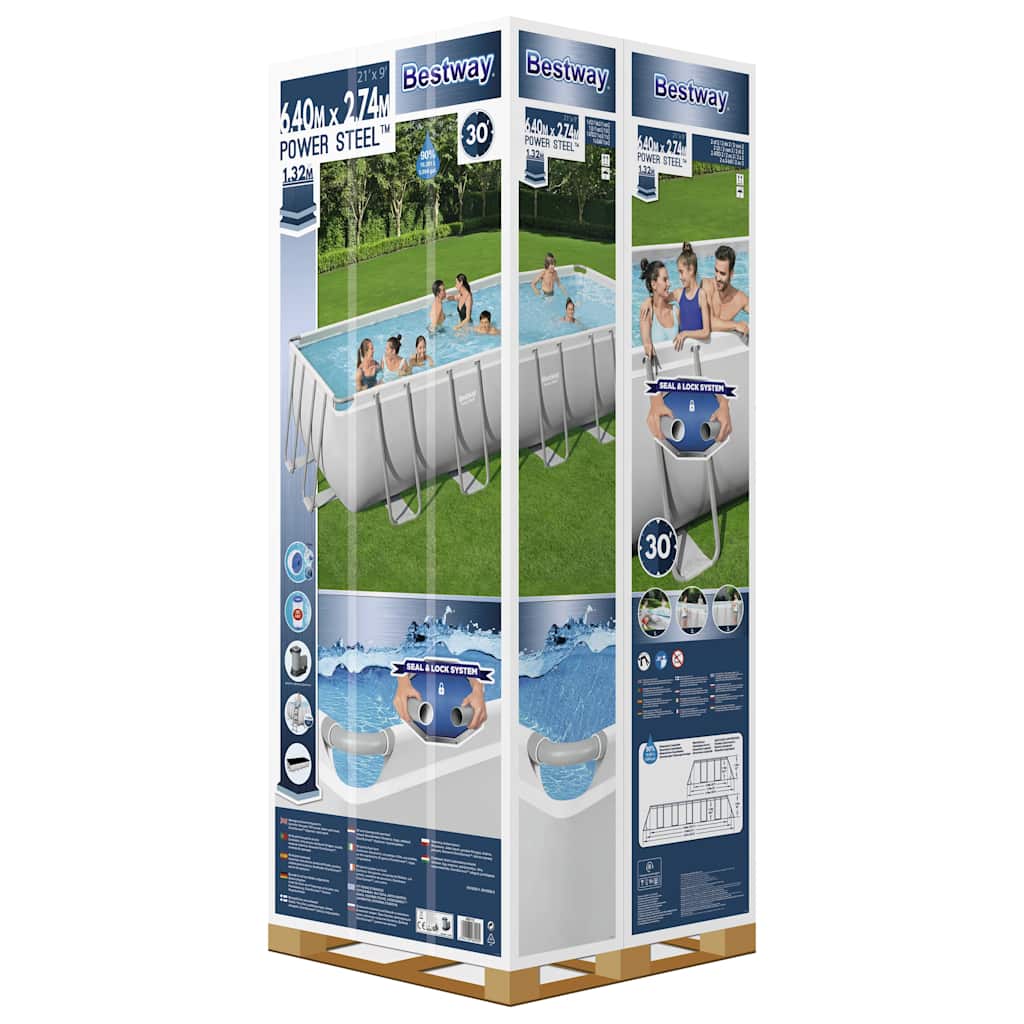 Power Steel Frame-Pool Rechteckig 19281 L