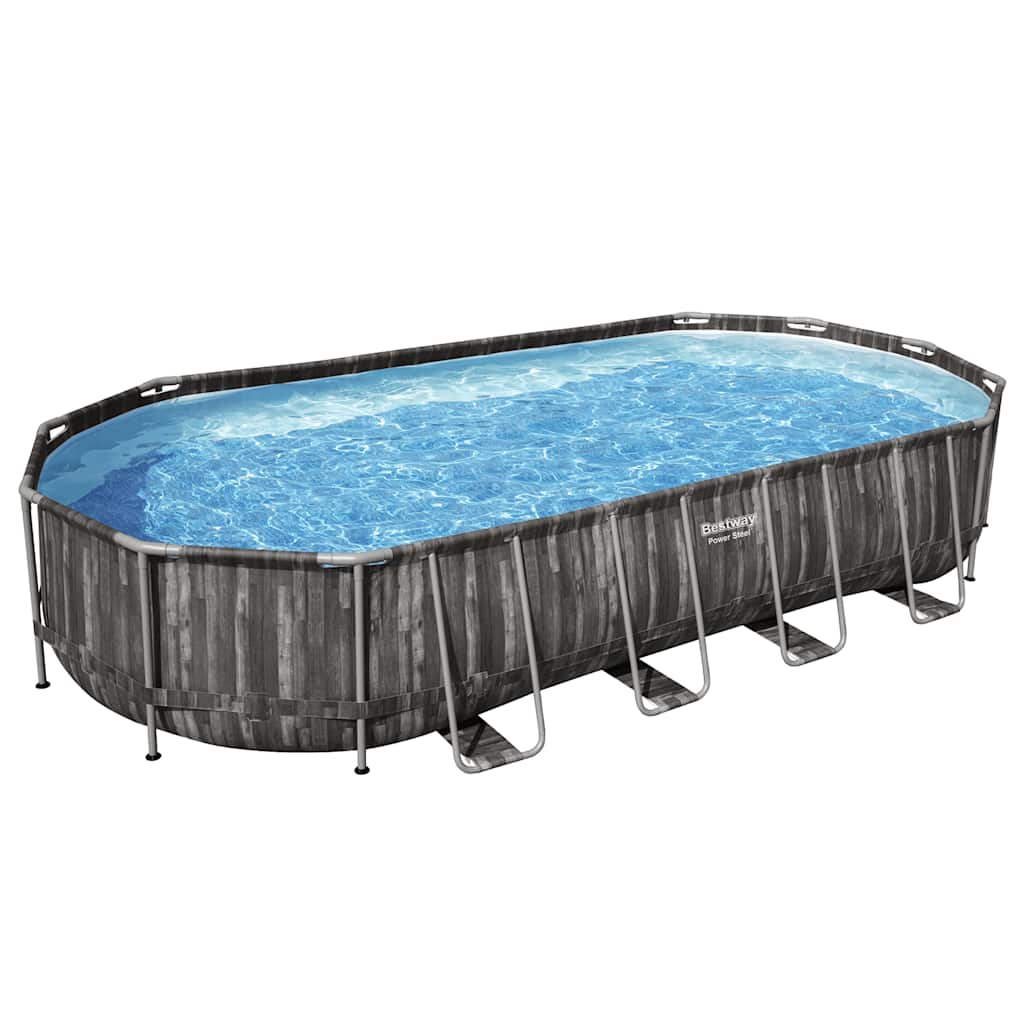Swimmingpool-Set Oval 7,32x3,66x1,22 m