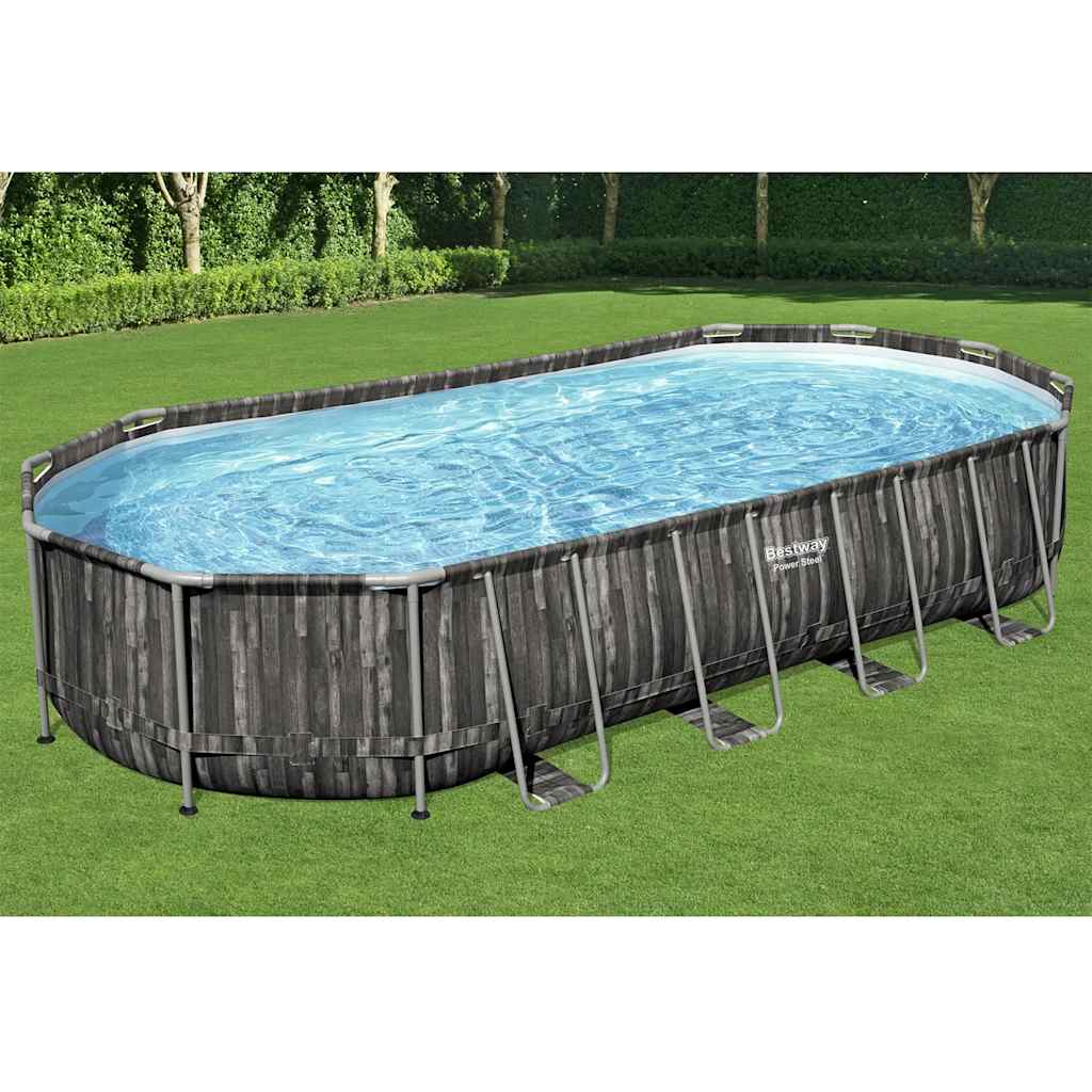 Swimmingpool-Set Oval 7,32x3,66x1,22 m