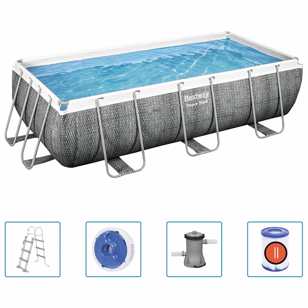 Power Stahlrahmen-Pool Set 404x201x100 cm