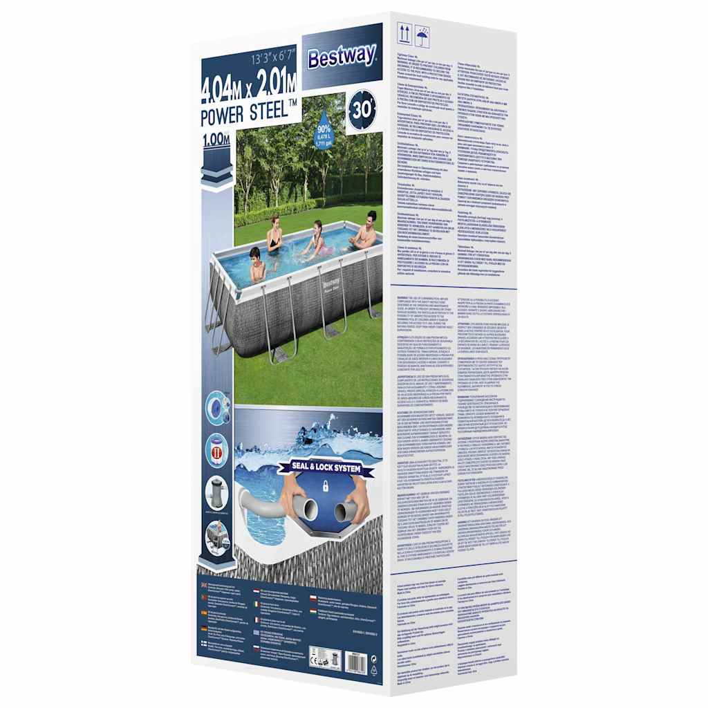Power Stahlrahmen-Pool Set 404x201x100 cm