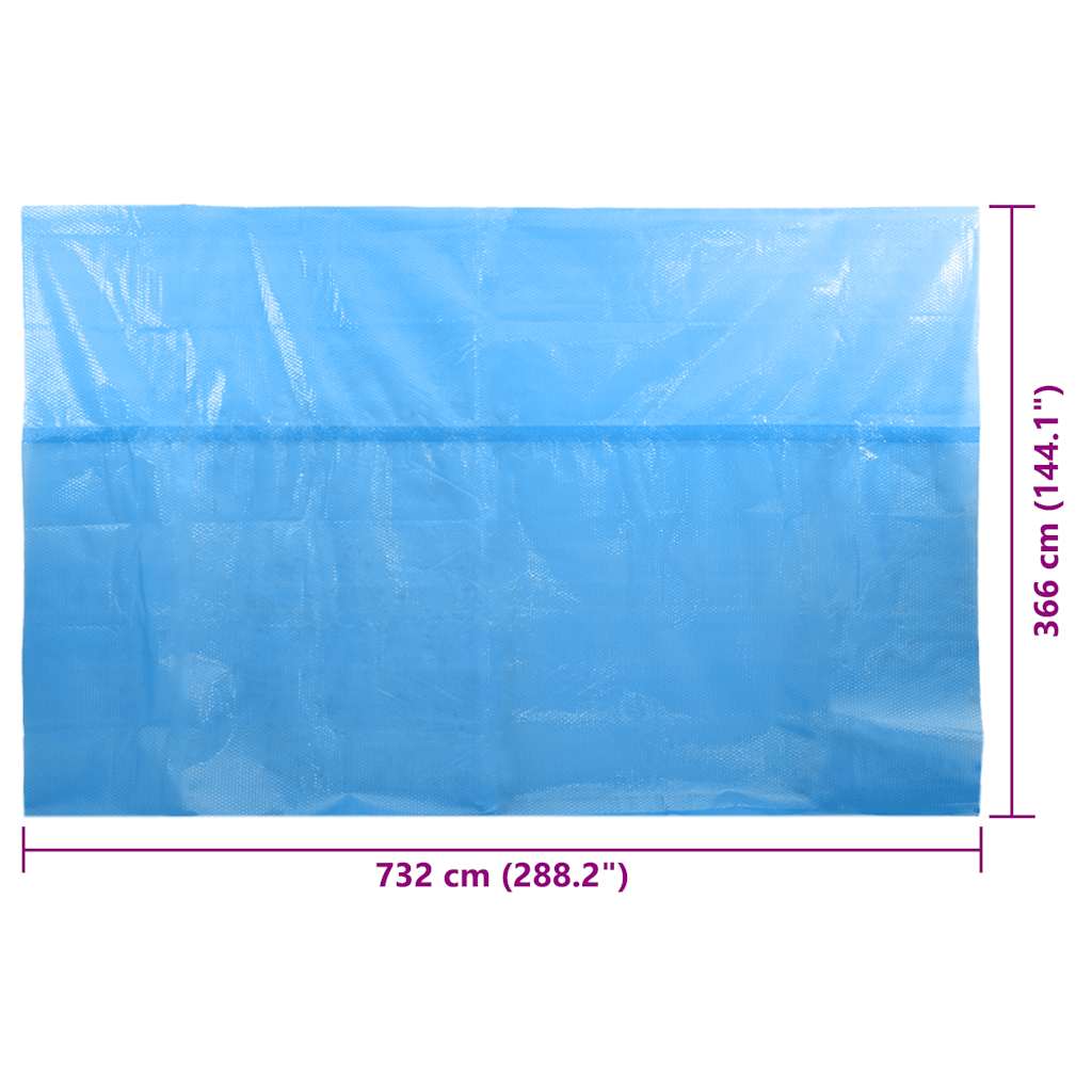 Rechteckige Pool-Abdeckung PE Blau 732 x 366 cm