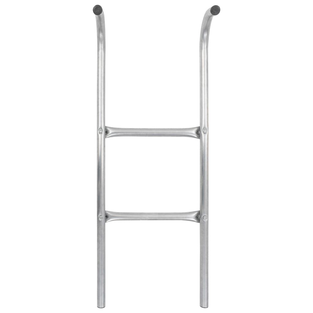 2-stufige Trampolinleiter Stahl Silbern 72 cm (Geeignet für 65 cm Höhe)