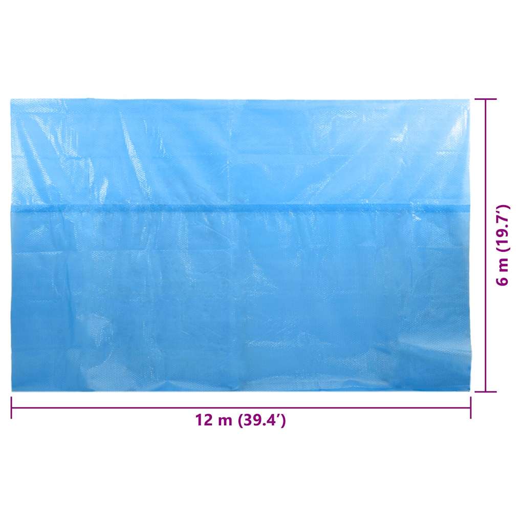 Rechteckige Poolabdeckung 1200x600 cm PE Blau