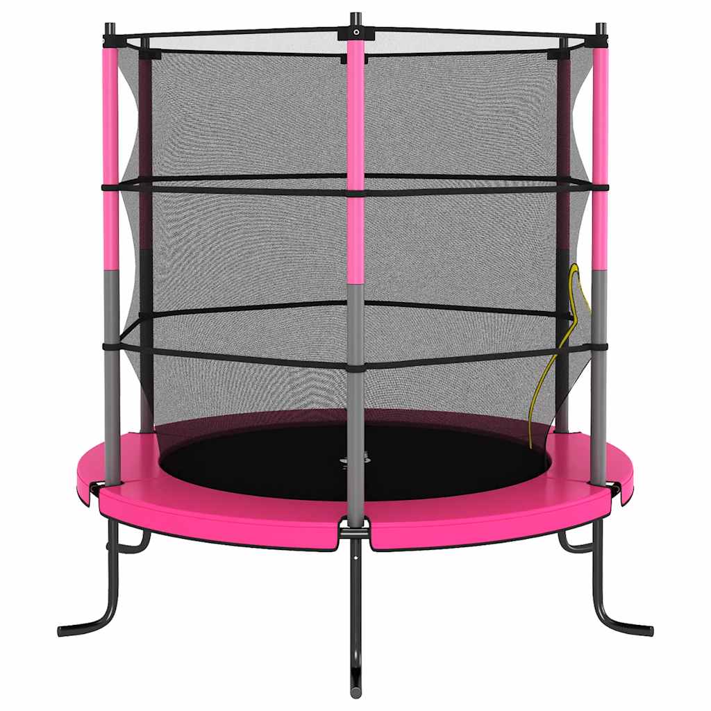 Trampolin mit Sicherheitsnetz Rund 140x160 cm Rosa