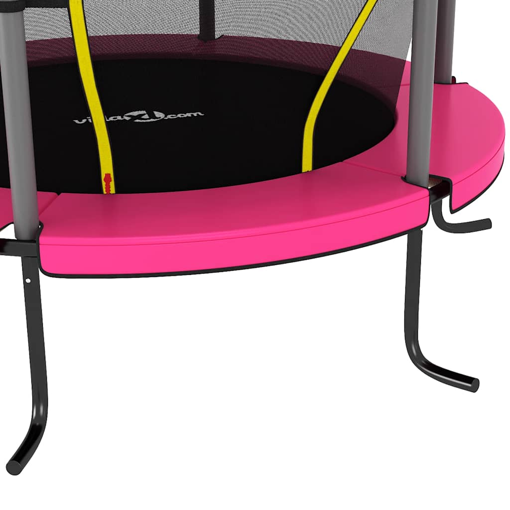 Trampolin mit Sicherheitsnetz Rund 140x160 cm Rosa