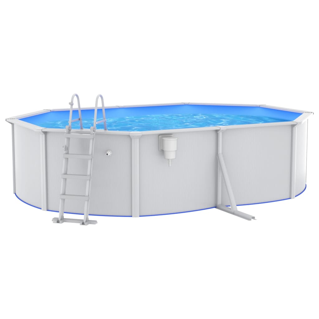 Pool mit Sicherheitsleiter 490x360x120 cm