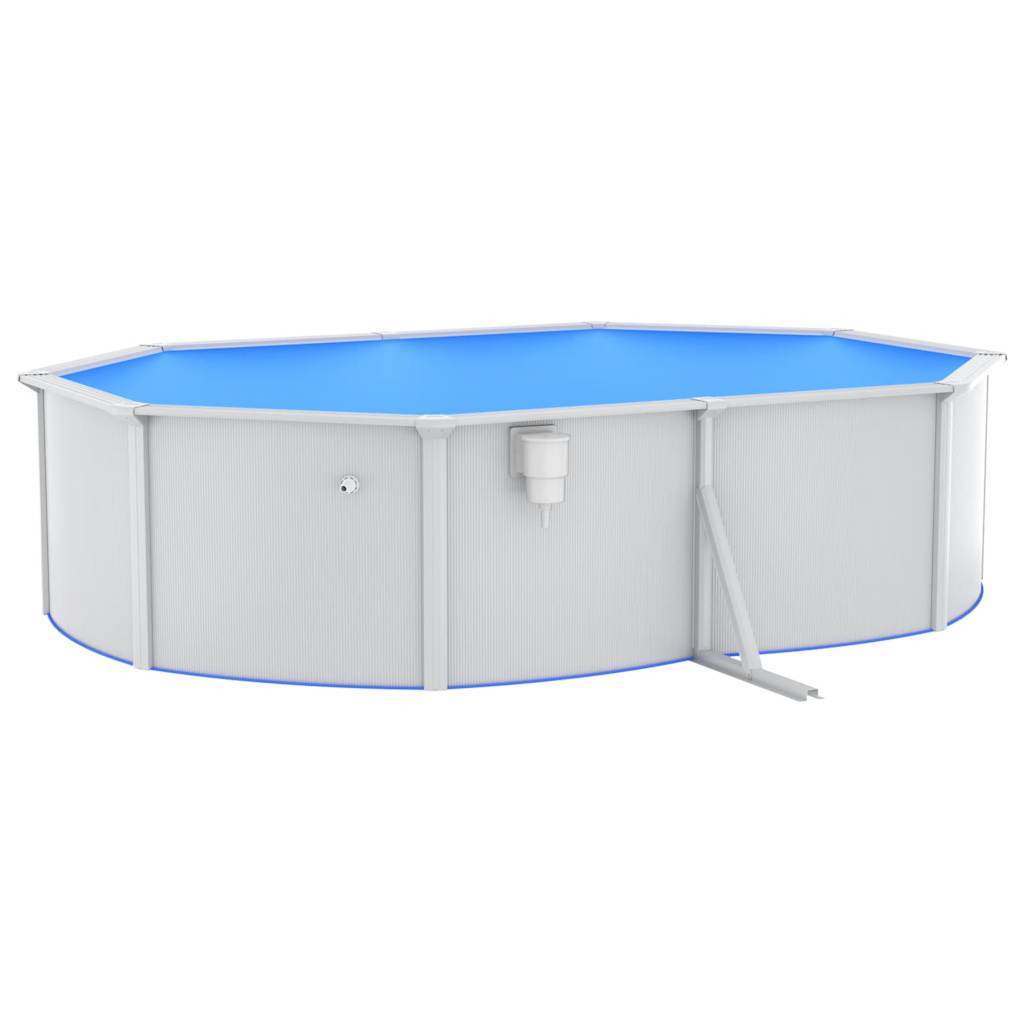 Pool mit Sandfilterpumpe und Leiter 490x360x120 cm