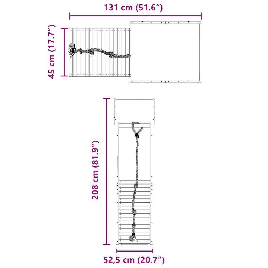 Spielturm Imprägniertes Kiefernholz