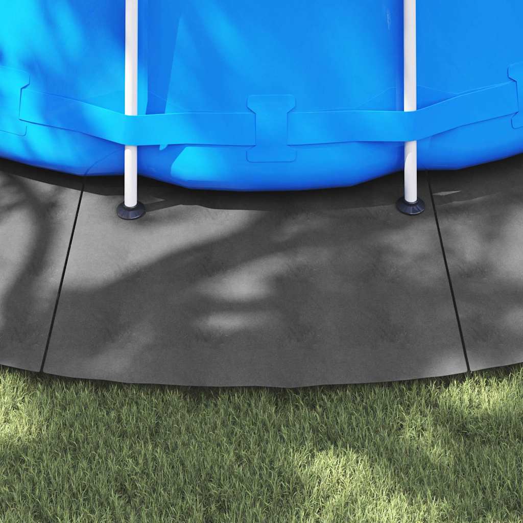 Bodenfolie für Pools Hellgrau Ø 610 cm Polyester-Geotextil