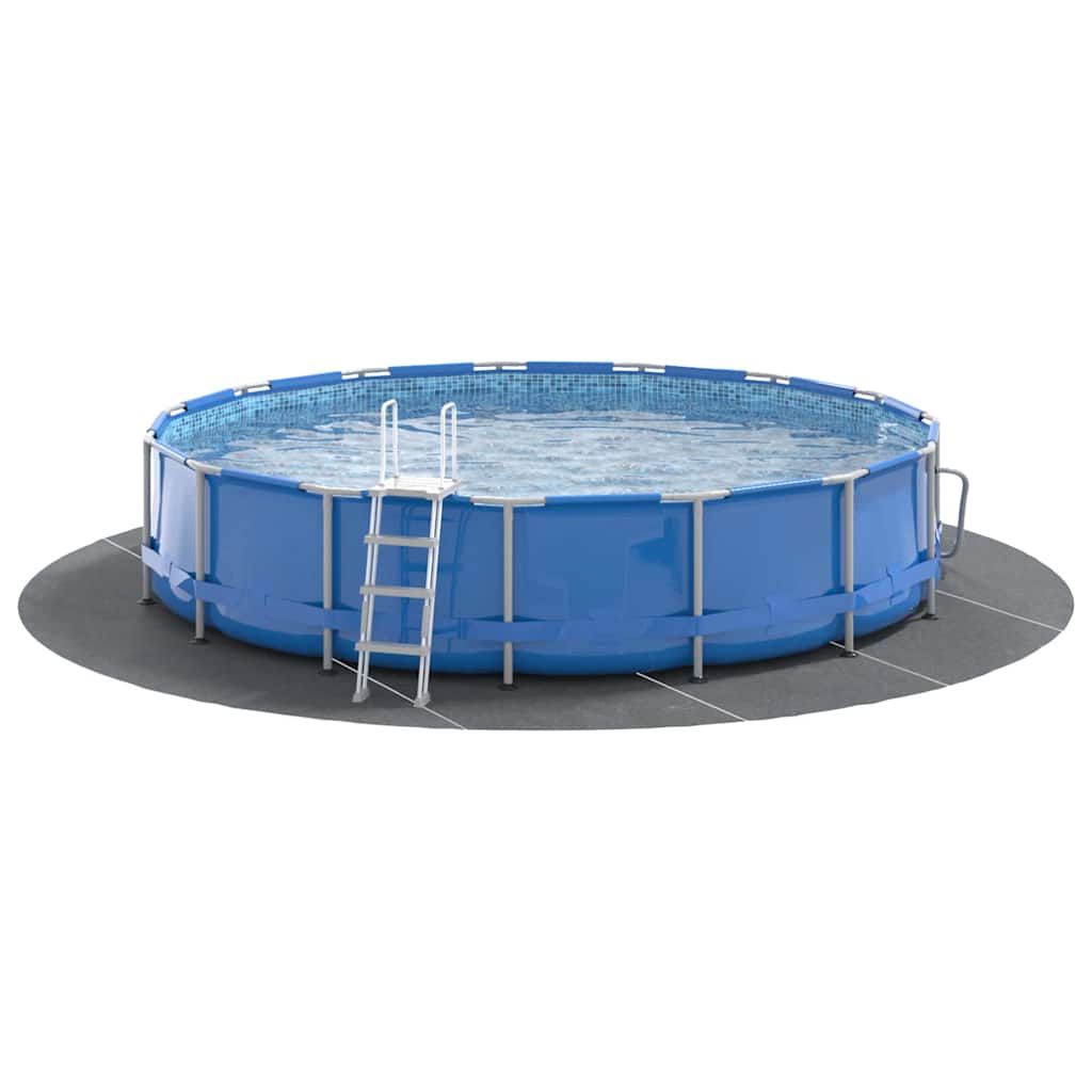Bodenfolie für Pools Hellgrau Ø 610 cm Polyester-Geotextil