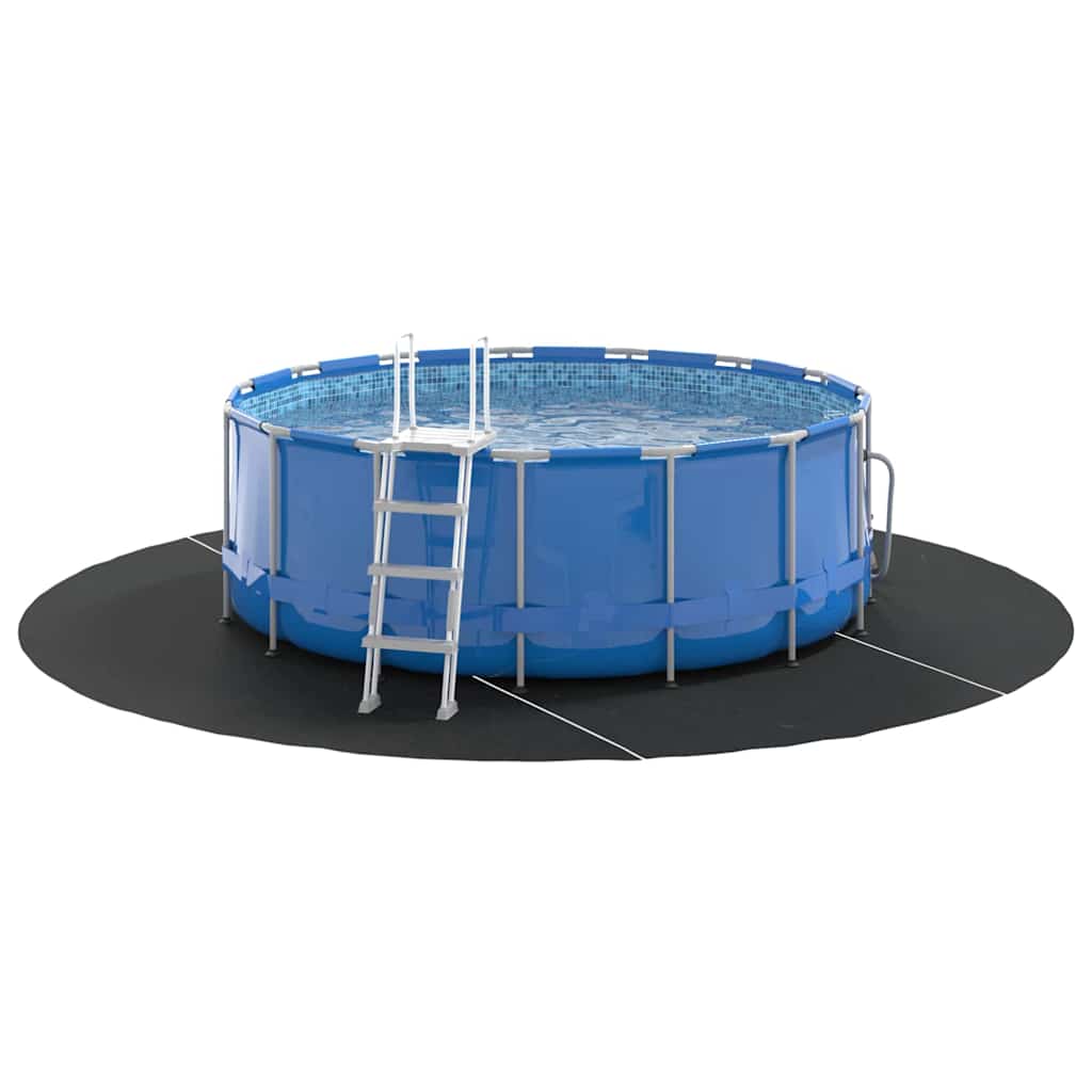 Bodenfolie für Pools Schwarz Ø 306 cm Polyester-Geotextil
