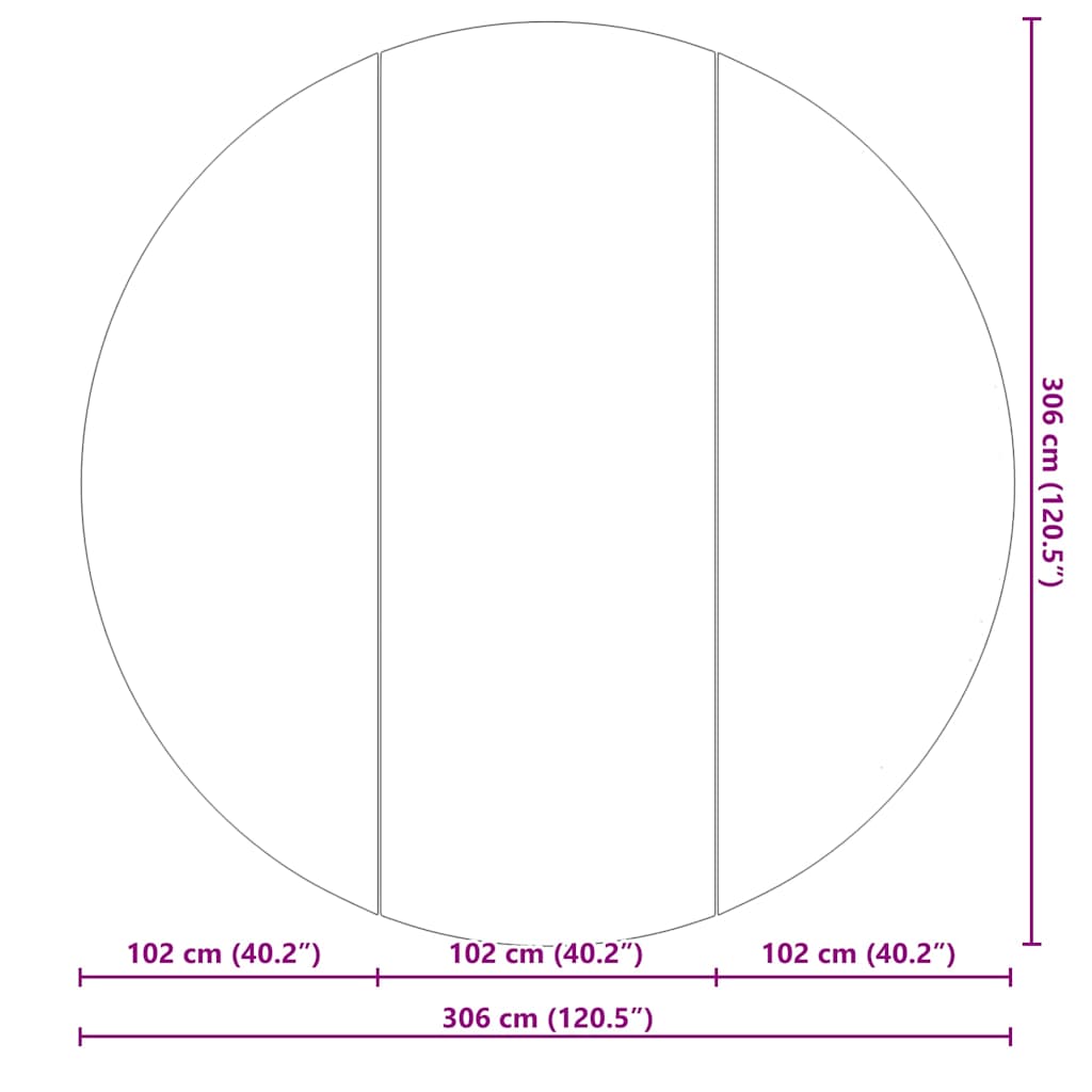 Bodenfolie für Pools Schwarz Ø 306 cm Polyester-Geotextil