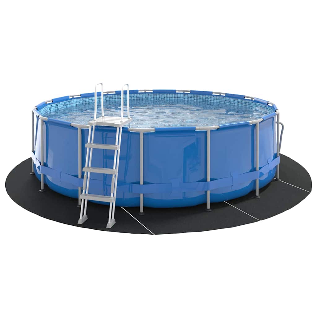 Bodenfolie für Pools Schwarz Ø 428 cm Polyester-Geotextil