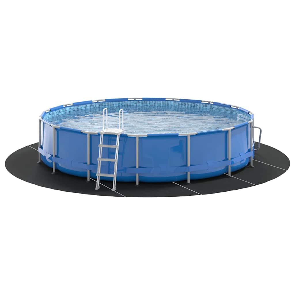 Bodenfolie für Pools Schwarz Ø 610 cm Polyester-Geotextil