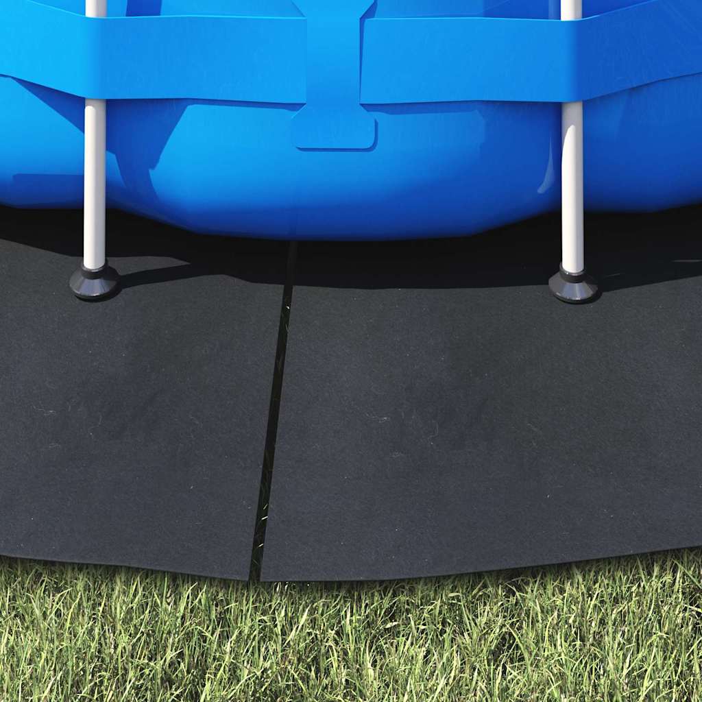 Bodenfolie für Pools Schwarz Ø 244 cm Polyester-Geotextil