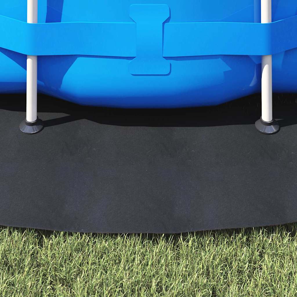 Bodenfolie für Pools Schwarz Ø 366 cm Polyester-Geotextil