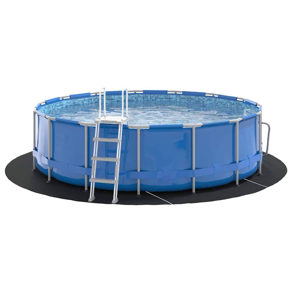 Bodenfolie für Pools Schwarz Ø 366 cm Polyester-Geotextil