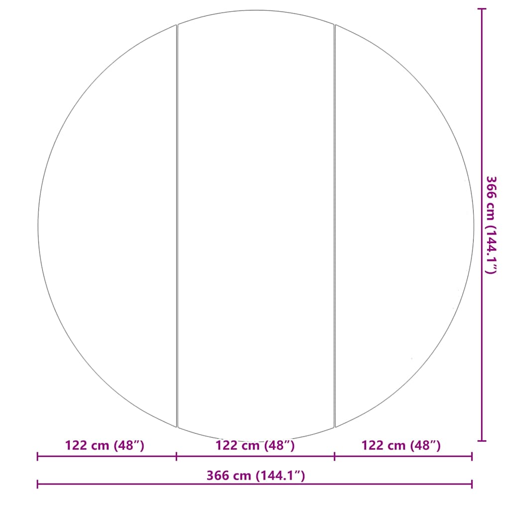Bodenfolie für Pools Schwarz Ø 366 cm Polyester-Geotextil
