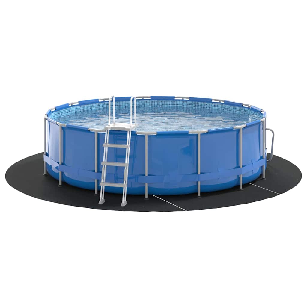 Bodenfolie für Pools Schwarz Ø 396 cm Polyester-Geotextil