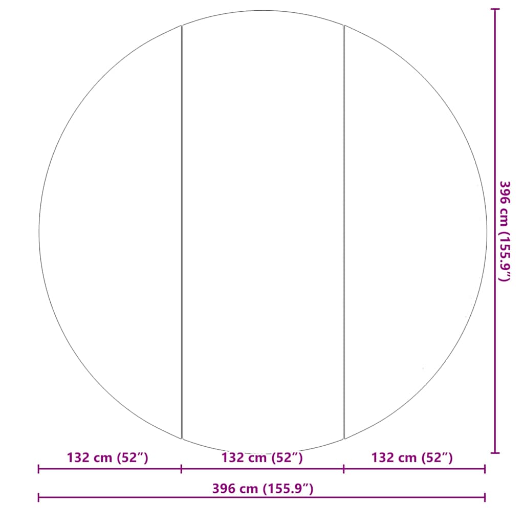 Bodenfolie für Pools Schwarz Ø 396 cm Polyester-Geotextil