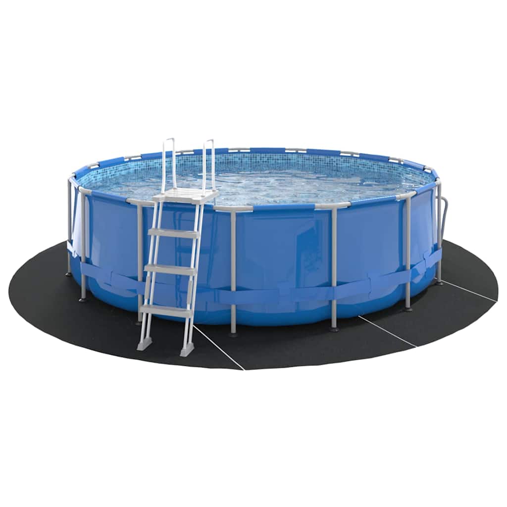 Bodenfolie für Pools Schwarz Ø 458 cm Polyester-Geotextil