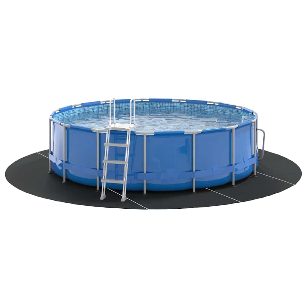 Bodenfolie für Pools Schwarz Ø 500 cm Polyester-Geotextil