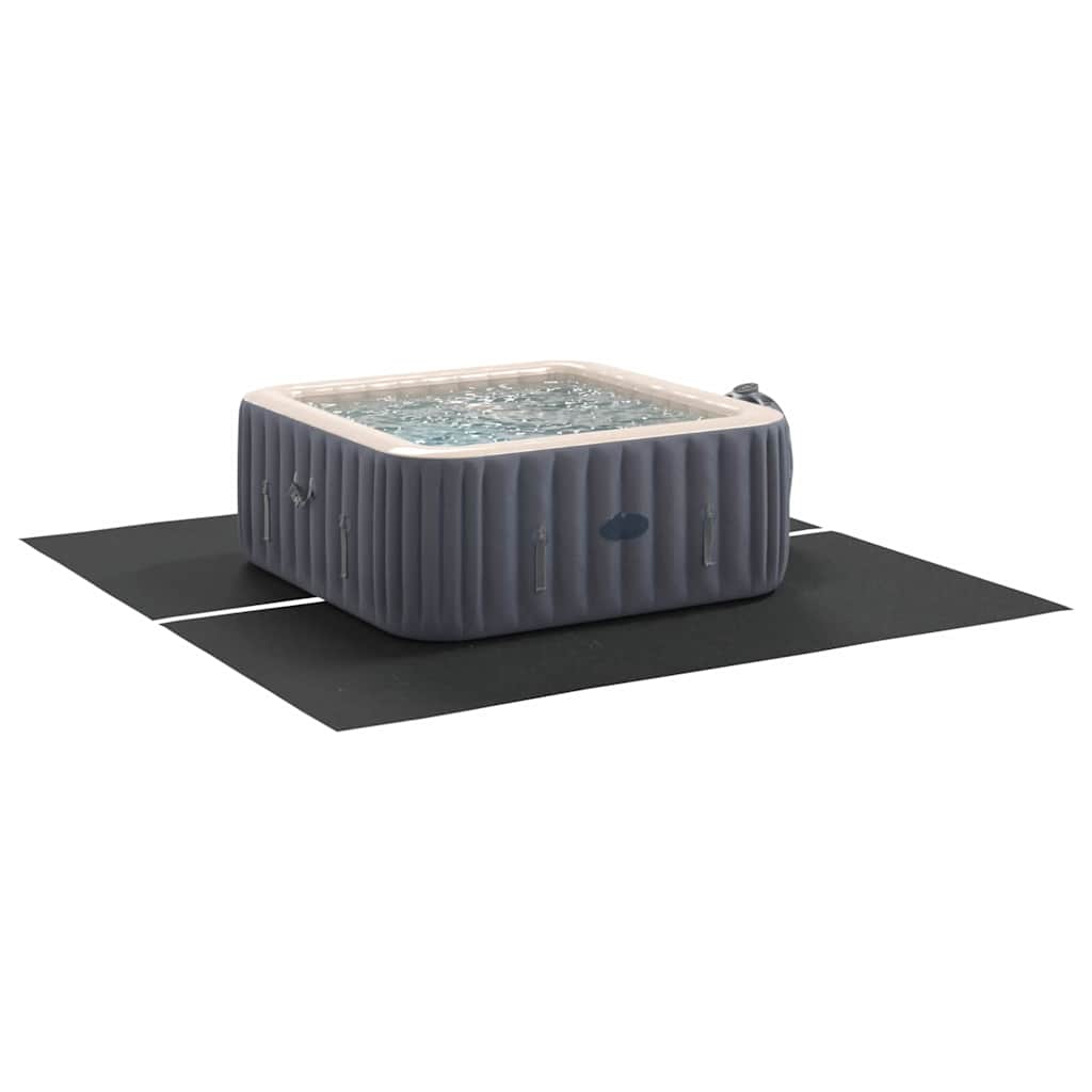 Bodenfolie für Pools Schwarz 274 x 274 cm Polyester-Geotextil