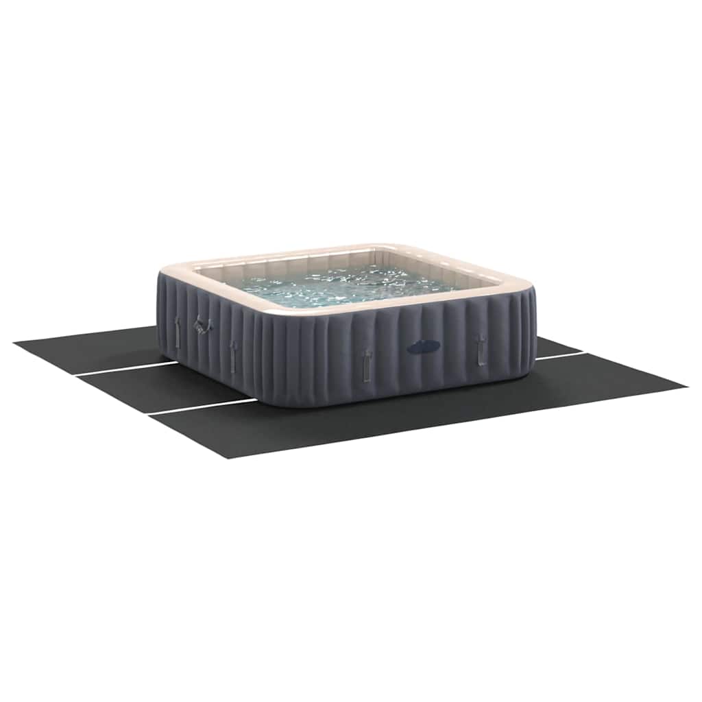 Bodenfolie für Pools Schwarz 396 x 396 cm Polyester-Geotextil