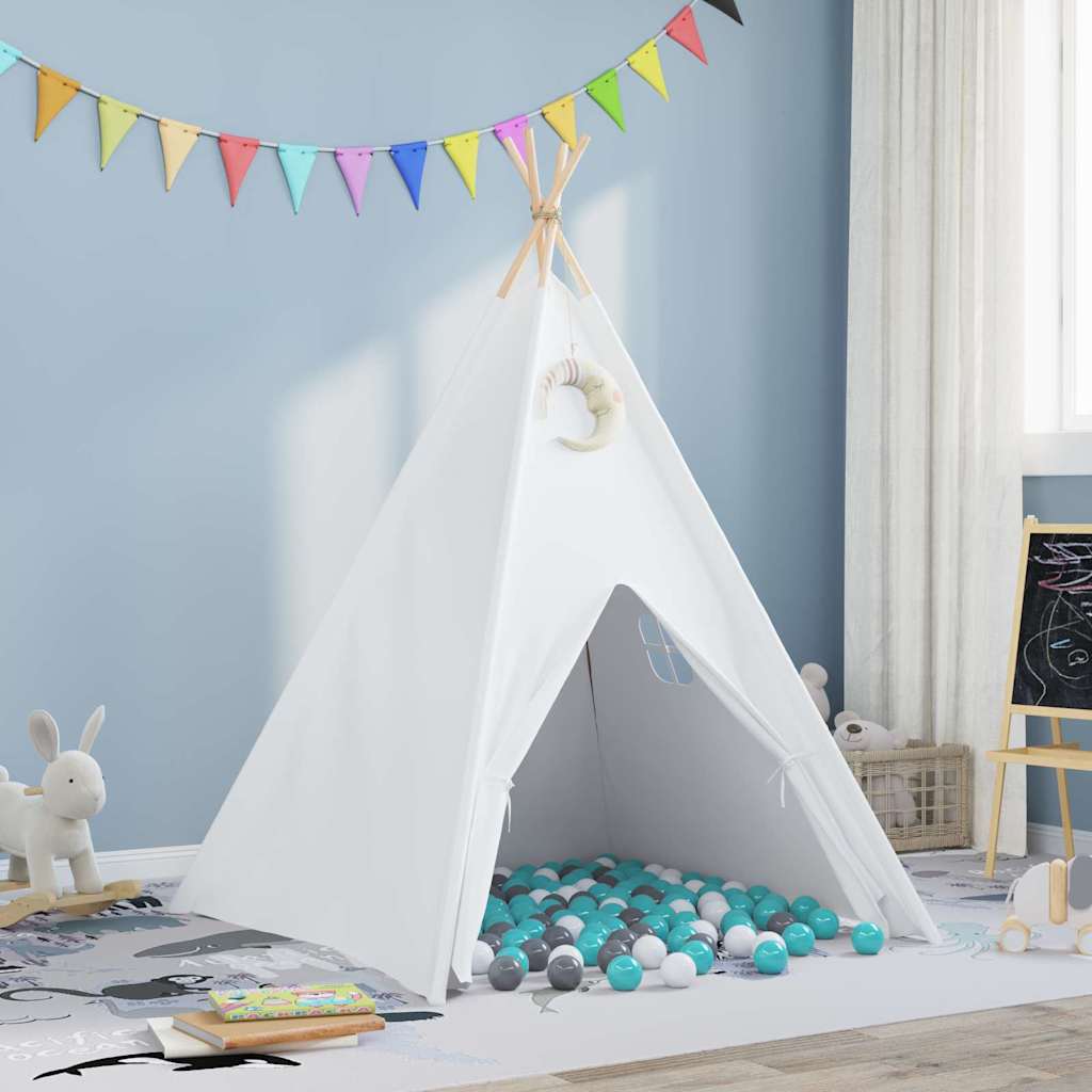 Teepee Zelt Grau Mintgrün Mittel Baumwolle & Plastik