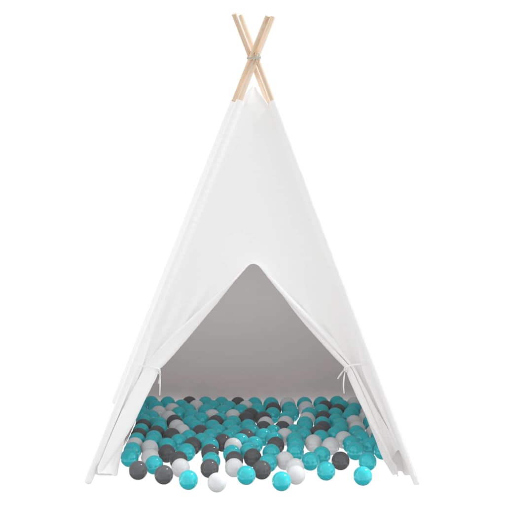 Teepee Zelt Grau Mintgrün Mittel Baumwolle & Plastik