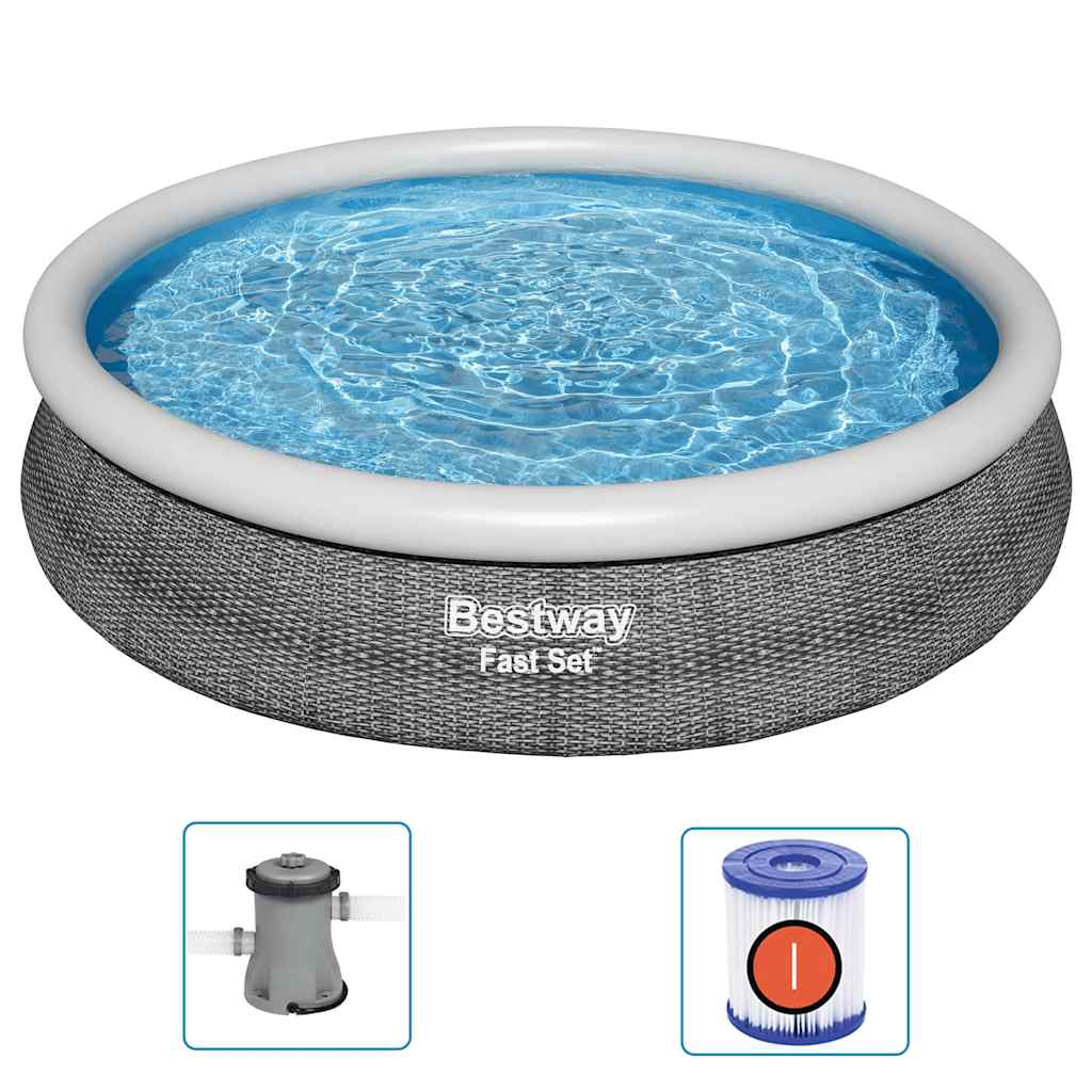 Swimmingpool-Set Rund 366x76 cm