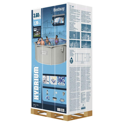 Hydrium Oberirdisches Frame-Pool Rund 360x120 cm