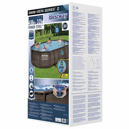 Power Steel Pool-Set 488x305x107 cm