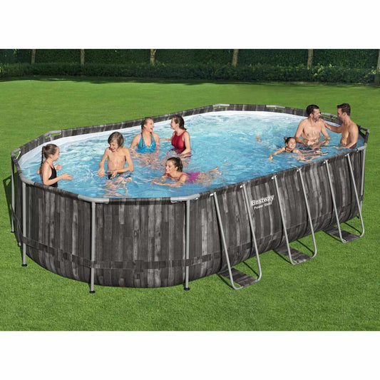 Power Steel Swimmingpool-Set Oval 610x366x122 cm