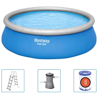 Fast Set Aufblasbarer Swimmingpool Rund 457x122 cm