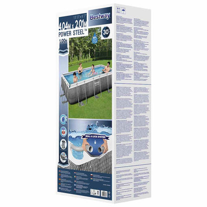 Power Stahlrahmen-Pool Set 404x201x100 cm