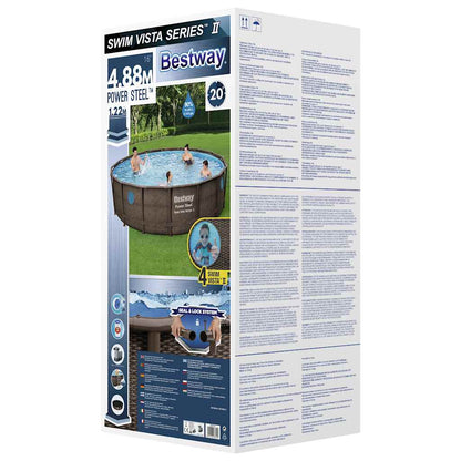 Power Steel Swimmingpool-Set 488x122 cm