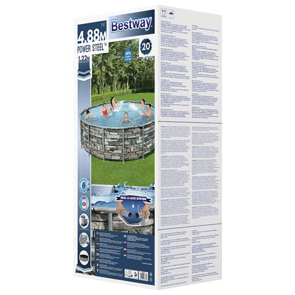 Power Steel Swimmingpool-Set 488x122 cm