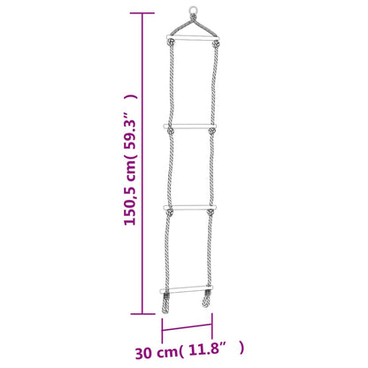 Schaukelsitz mit Seilleiter Blau 37x15 cm PE