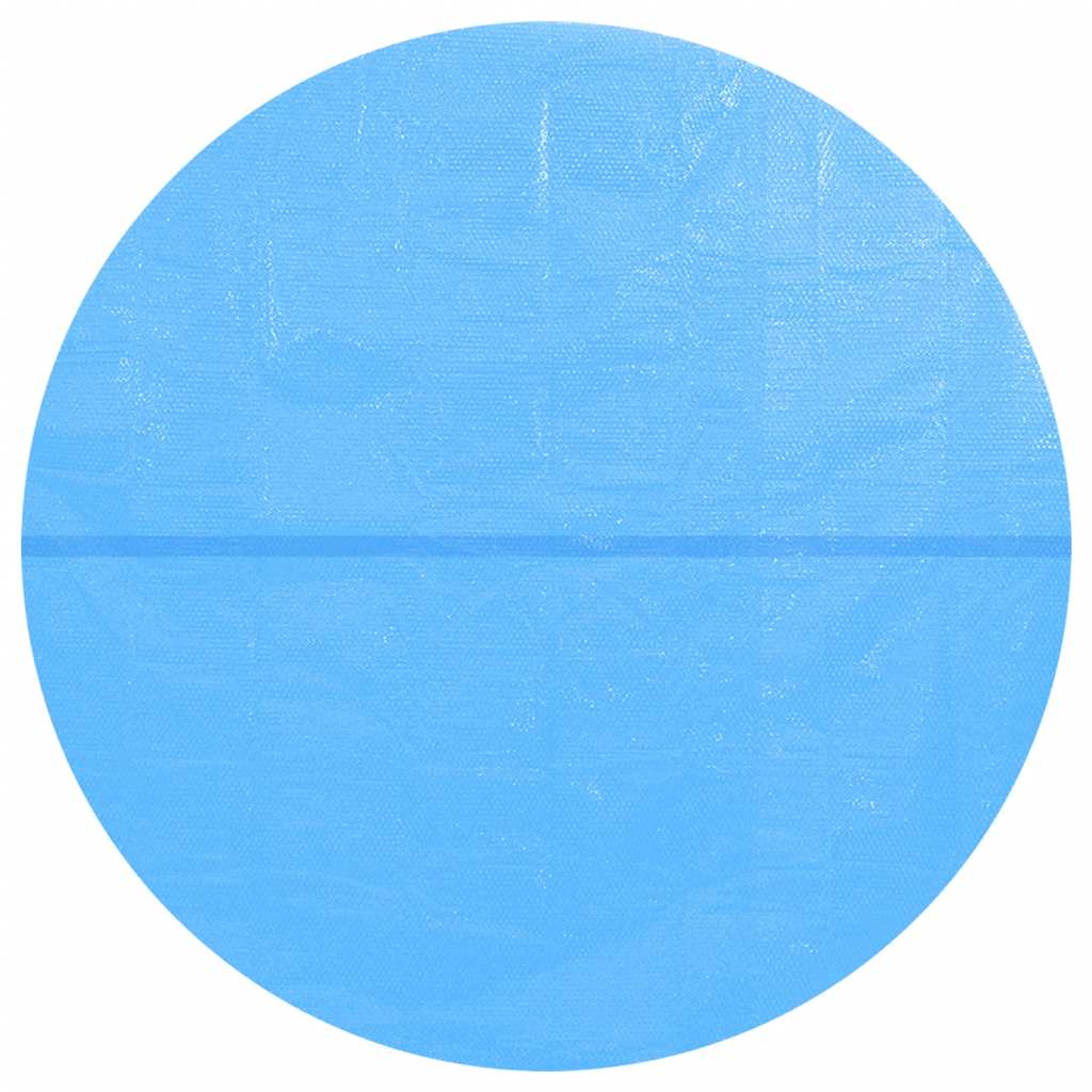 Treibende Runde PE Pool-Solarplane 381 cm Blau