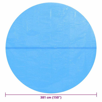 Treibende Runde PE Pool-Solarplane 381 cm Blau